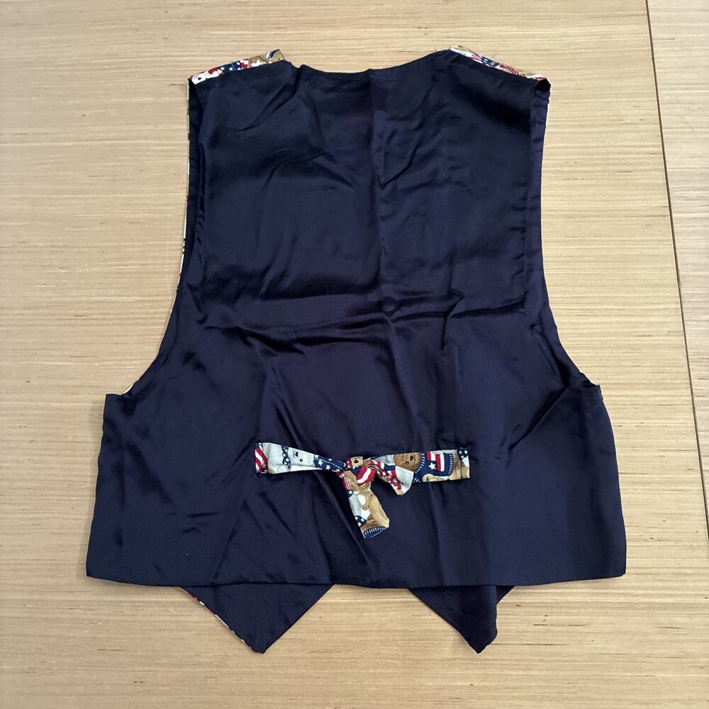 JLN USA Women's Size L Bear Button VTG Vest Americana July 4th Made In USA - Picture 2 of 15